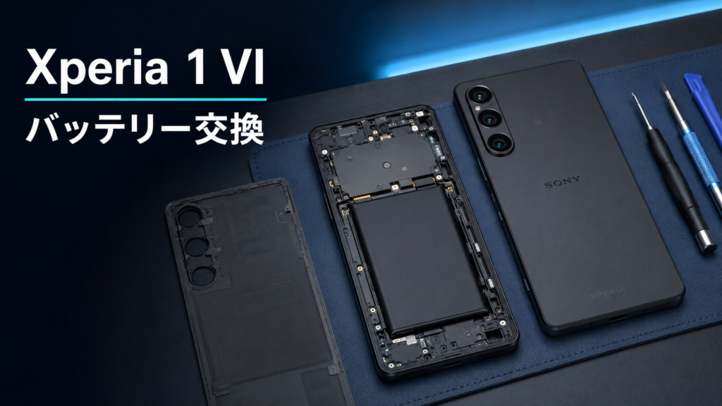 現在の画像に代替テキストがありません。ファイル名: Xperia-1-VI-バッテリー交換.png